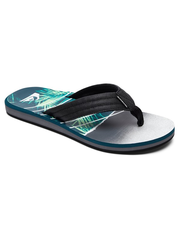 quiksilver, Boy's 8-16 Carver Print Sandals, BLACK/GREEN/GREY (xkgs) 0 Boy's 8-16 Carver Print Sandals Black AQBL100269 Quiksilver