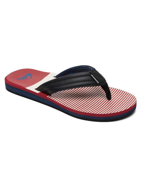 quiksilver, Boy's 8-16 Carver Print Sandals, BLACK/RED/WHITE (xkrw) 0 Boy's 8-16 Carver Print Sandals Black AQBL100269 Quiksilver