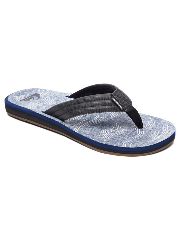 quiksilver, Boy's 8-16 Carver Print Sandals, BLACK/WHITE/BLUE (xkwb) 0 Boy's 8-16 Carver Print Sandals Black AQBL100269 Quiksilver
