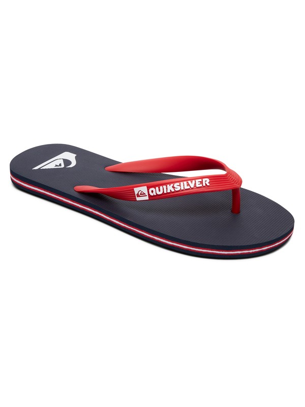 quiksilver, Boy's 8-16 Molokai Flip-Flops, BLUE/RED/BLUE (xbrb) 0 Boy's 8-16 Molokai Flip-Flops Blue AQBL100277 Quiksilver