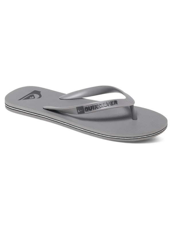 quiksilver, Boy's 8-16 Molokai Flip-Flops, GREY/GREY/GREY (xsss) 0 Boy's 8-16 Molokai Flip-Flops Grey AQBL100277 Quiksilver