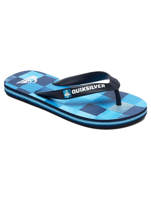 quiksilver, Molokai Resin Check - Infradito da Ragazzo, BLACK/BLUE/BLUE (xkbb) 0 Molokai Resin Check - Infradito da Ragazzo Black AQBL100281 Quiksilver