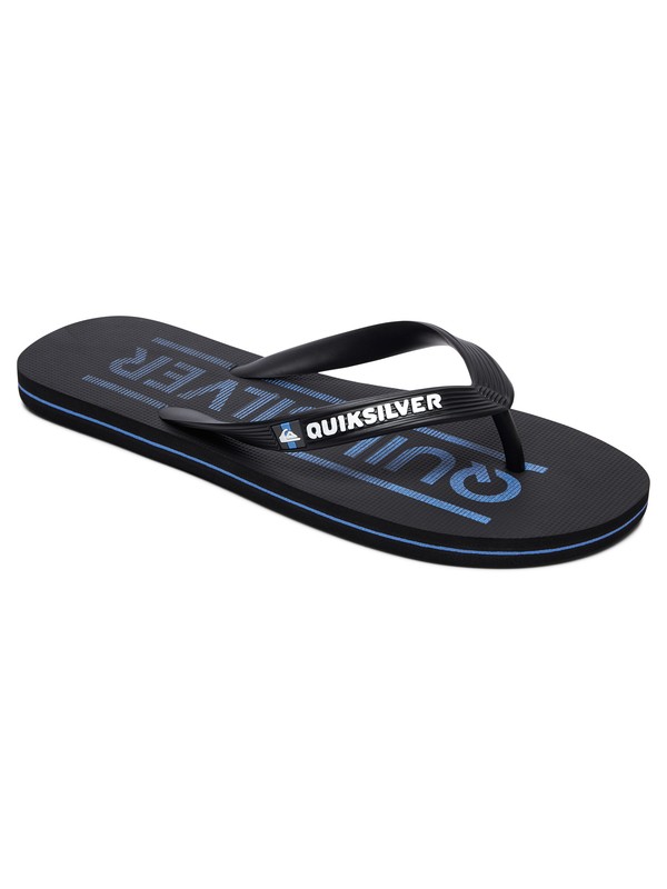 quiksilver, Boy's 8-16 Molokai Art Flip-Flops, BLACK/GREY/BLUE (xksb) 0 Boy's 8-16 Molokai Art Flip-Flops AQBL100282 Quiksilver