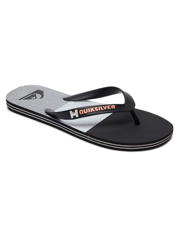 quiksilver, Boys 8-16 Molokai Art - Flip-Flops, BLACK/GREY/BLACK (xksk) 0 Boys 8-16 Molokai Art - Flip-Flops Black AQBL100282 Quiksilver