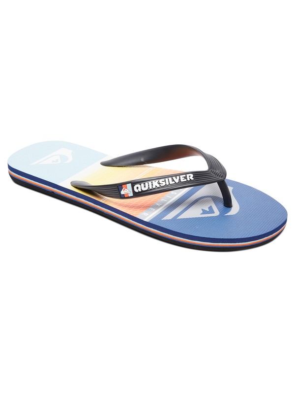 quiksilver, Boy's 8-16 Molokai Highline Slab Flip-Flops, BLACK/ORANGE/BLUE (xknb) 0 Boy's 8-16 Molokai Highline Slab Flip-Flops Multicolor AQBL100292 Quiksilver