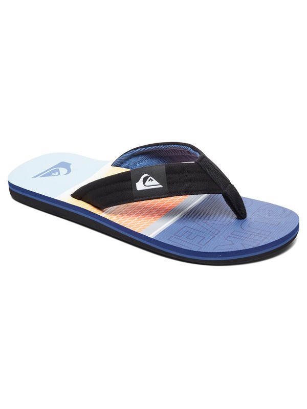 quiksilver, Boy's 8-16 Molokai Layback Flip-Flops, BLACK/ORANGE/BLUE (xknb) 0 Boy's 8-16 Molokai Layback Flip-Flops Multicolor AQBL100302 Quiksilver
