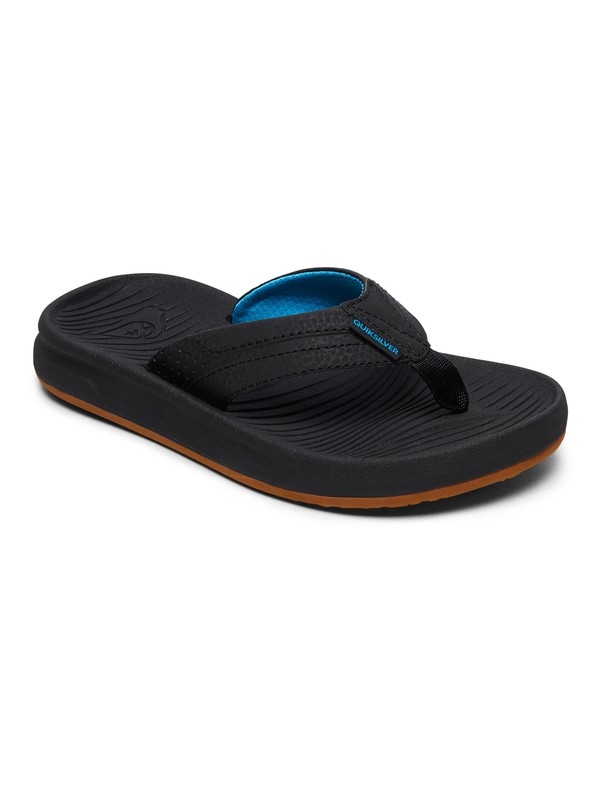 quiksilver, Boy's 8-16 Oasis Sandals, BLACK/BLACK/BROWN (xkkc) 0 Boy's 8-16 Oasis Sandals Black AQBL100336 Quiksilver