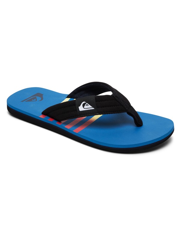 quiksilver, Boy's 8-16 Molokai Layback Sandals, BLUE/BLACK/YELLOW (xbky) 0 Boy's 8-16 Molokai Layback Sandals Blue AQBL100359 Quiksilver