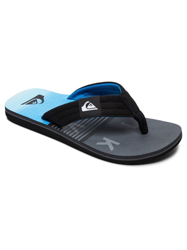 quiksilver, Boy's 8-16 Molokai Layback Sandals, BLACK/GREY/BLUE (xksb) 0 Boy's 8-16 Molokai Layback Sandals Black AQBL100359 Quiksilver