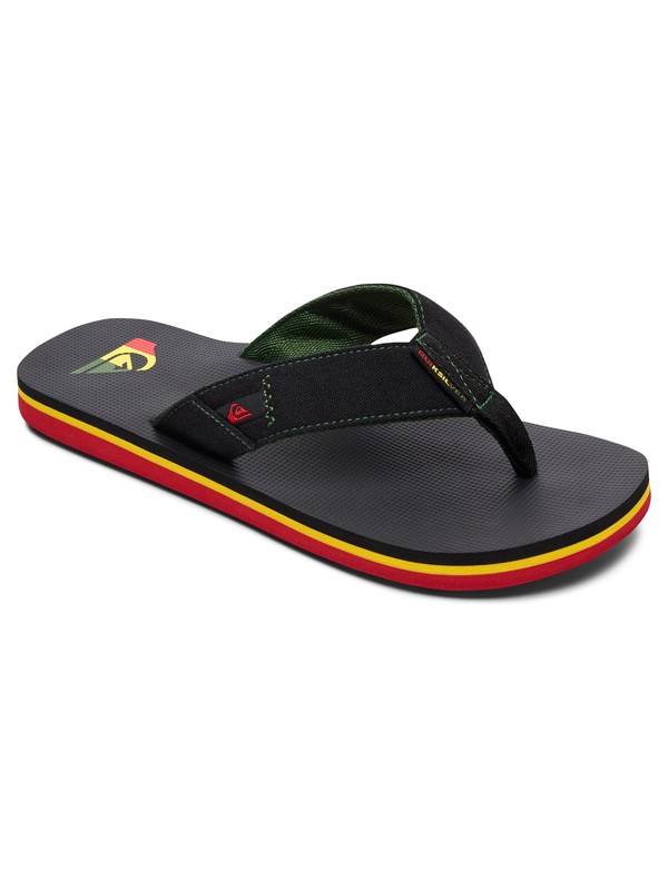quiksilver, Boy's 8-16 Molokai Abyss Sandals, GREEN/BLACK/GREEN (xgkg) 0 Boy's 8-16 Molokai Abyss Sandals Green AQBL100360 Quiksilver