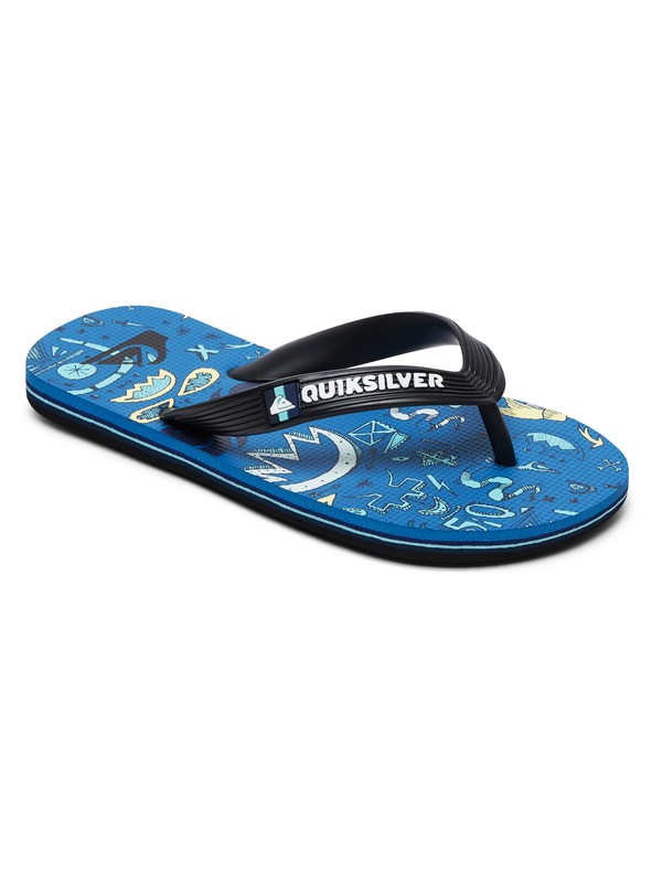 quiksilver, Boy's 8-16 Molokai Mystery Bus Flip-Flops, BLACK/BLUE/BLUE (xkbb) 0 Boy's 8-16 Molokai Mystery Bus Flip-Flops Black AQBL100364 Quiksilver
