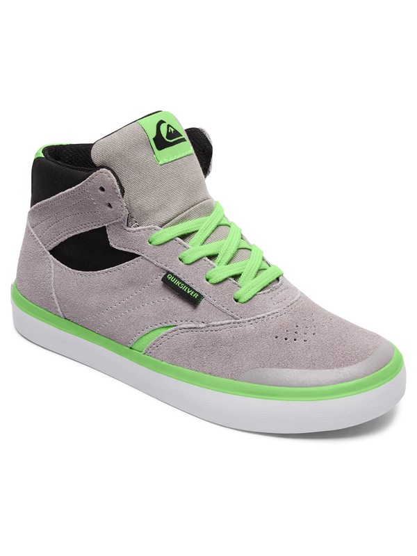 quiksilver, Burc - Scarpe da Ragazzo, GREY/GREY/GREEN (xssg) 0 Burc - Scarpe da Ragazzo Gray AQBS300027 Quiksilver