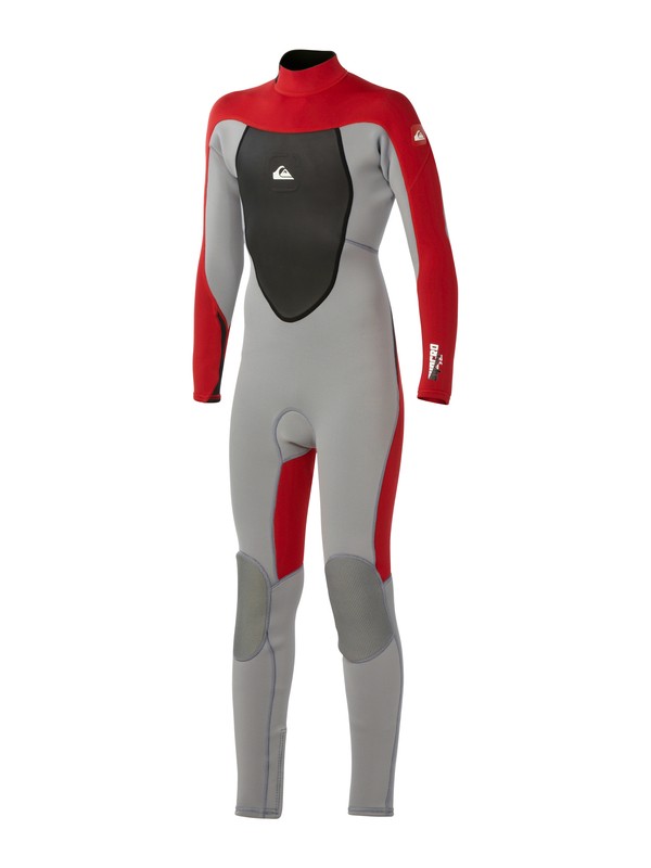 quiksilver, Syncro 4/3mm Fullsuit Back Zip, GRAY/RED/BLACK (xsrk) 0 Syncro 4/3mm Fullsuit Back Zip AQBW103006 Quiksilver