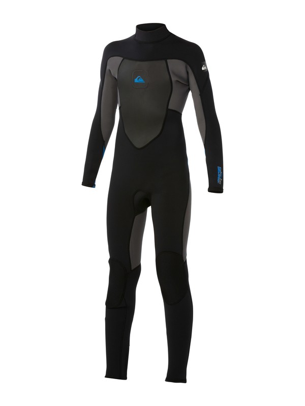 quiksilver, Boys Syncro 5/4/3mm Back Zip Wetsuit, BLACK/GRAPHITE/BLUE (xkkb) 0 Boys Syncro 5/4/3mm Back Zip Wetsuit AQBW103009 Quiksilver