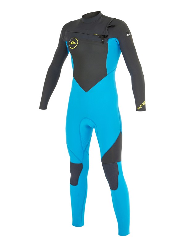 quiksilver, Syncro GBS 3/2mm - Muta con zip sul petto, GRAPHITE/ CYAN (xkkb) 0 Syncro GBS 3/2mm - Muta con zip sul petto AQBW103015 Quiksilver