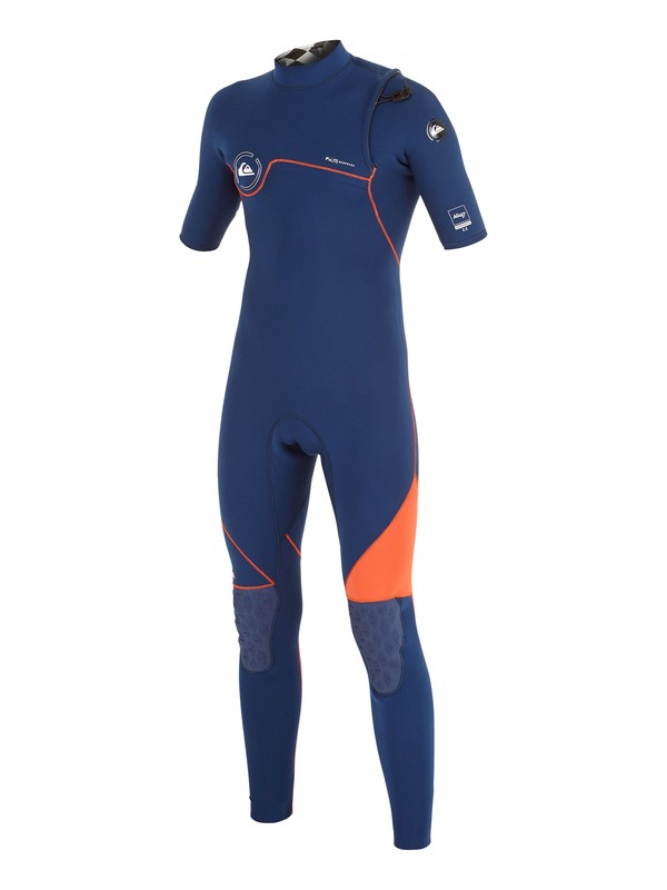 quiksilver, AG47 Zipperless 2/2mm - Short Sleeve Wetsuit, INK BLUE/ ORANGE (xkkn) 0 AG47 Zipperless 2/2mm - Short Sleeve Wetsuit AQBW303001 Quiksilver