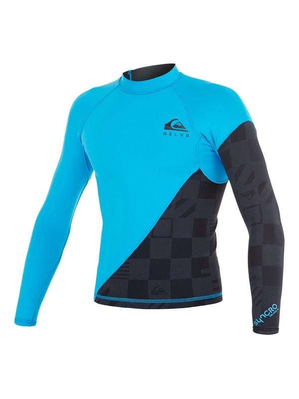 quiksilver, Syncro 1mm - Top de neopreno, BLACK/CYAN (xkkb) 0 Syncro 1mm - Top de neopreno AQBW803005 Quiksilver