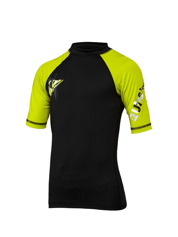 quiksilver, OVER RULED SS BOYS, BLACK GREEN (bgn) 0 OVER RULED SS BOYS AQBWR00006 Quiksilver