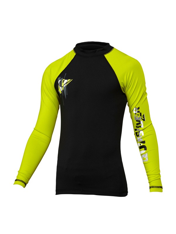 quiksilver, Boys 8-16 Over Ruled LS Rashguard, BLACK GREEN (bgn) 0 Boys 8-16 Over Ruled LS Rashguard AQBWR00007 Quiksilver