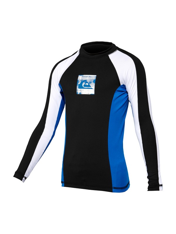 quiksilver, Boys 8-16 Walk About LS Rashguard, BLACK BLUE (bbl) 0 Boys 8-16 Walk About LS Rashguard AQBWR00009 Quiksilver