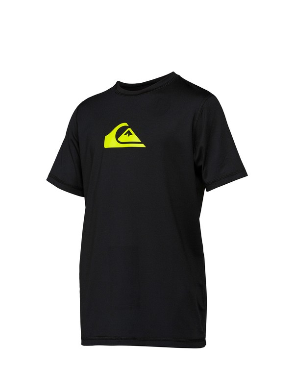 quiksilver, SOLID STREAK SS BOYS, BLACK GREEN (bgn) 0 SOLID STREAK SS BOYS AQBWR00011 Quiksilver