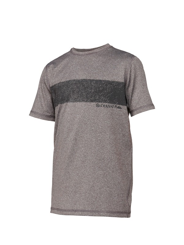 quiksilver, Boys 8-16 Line Up SS Rashguard, GREY (gry) 0 Boys 8-16 Line Up SS Rashguard AQBWR00013 Quiksilver