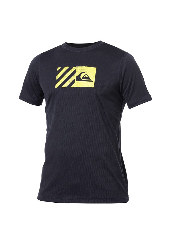 quiksilver, Boys 8-16 Back Track SS Rashguard, BLACK YELLOW (bky) 0 Boys 8-16 Back Track SS Rashguard AQBWR00016 Quiksilver