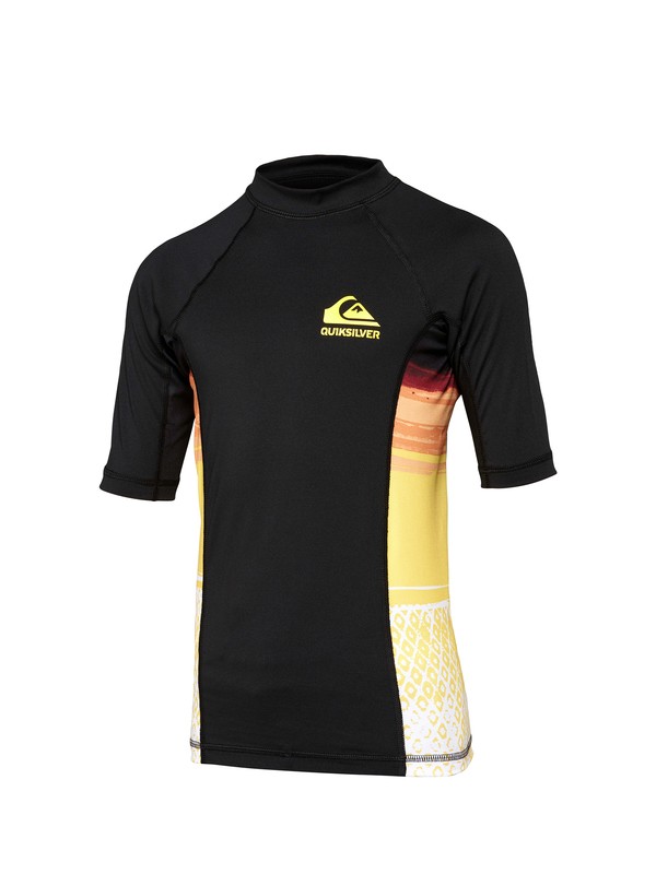 quiksilver, Boys 8-16 Repeater SS Rashguard, BLACK YELLOW (bky) 0 Boys 8-16 Repeater SS Rashguard AQBWR00017 Quiksilver