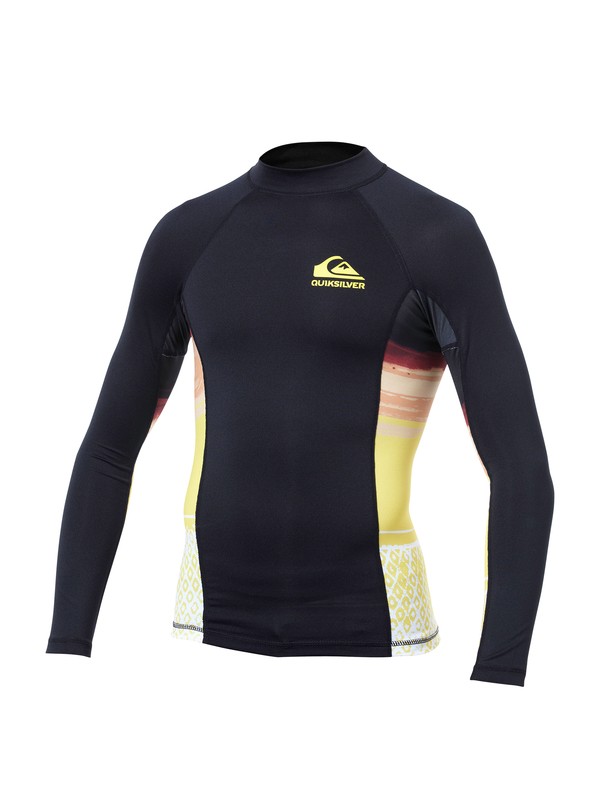 quiksilver, Boys 8-16 Repeater LS Rashguard, BLACK YELLOW (bky) 0 Boys 8-16 Repeater LS Rashguard AQBWR00018 Quiksilver