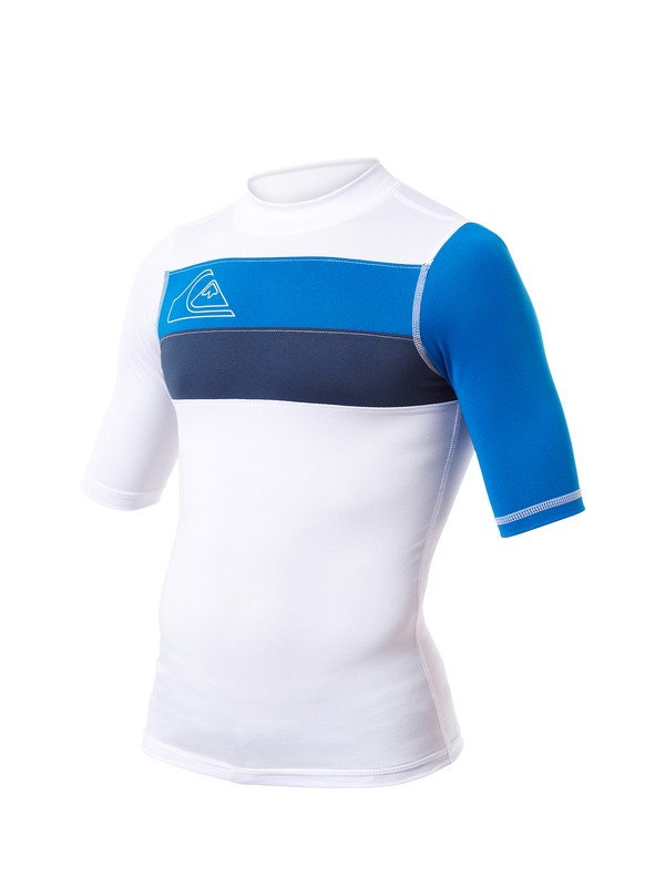 quiksilver, Boys 8-16 No Frills SS Rashguard, WHITE (wht) 0 Boys 8-16 No Frills SS Rashguard AQBWR00019 Quiksilver