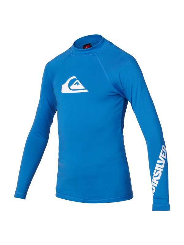 quiksilver, Boys All Time Long Sleeve Rashguard, SNORKLE BLUE (bqn0) 0 Boys All Time Long Sleeve Rashguard AQBWR00041 Quiksilver
