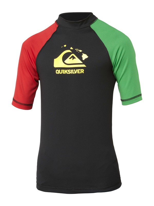 quiksilver, SHAKA SS BOY, BLACK/LEPRECHAUN GREEN/CHILIPE (xrgy) 0 SHAKA SS BOY AQBWR00053 Quiksilver