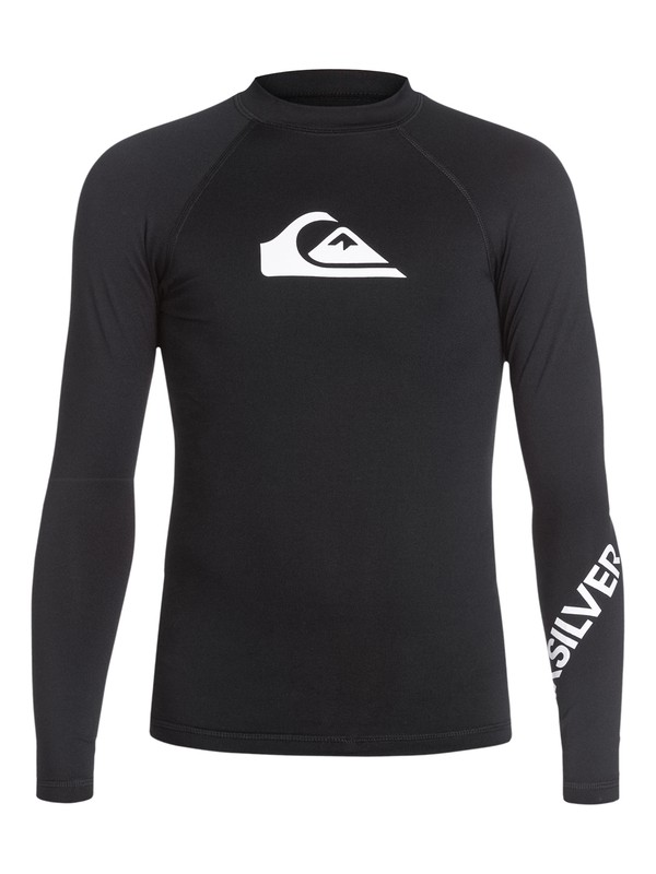 quiksilver, All Time - Rash vest a maniche lunghe, BLACK (kvd0) 0 All Time - Rash vest a maniche lunghe AQBWR03001 Quiksilver