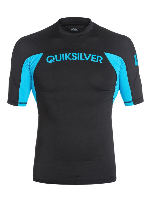 quiksilver, Performer - Kurzarm-Rashvest, BLACK/HAWAIIAN OCEAN (xkkb) 0 Performer - Kurzarm-Rashvest AQBWR03002 Quiksilver
