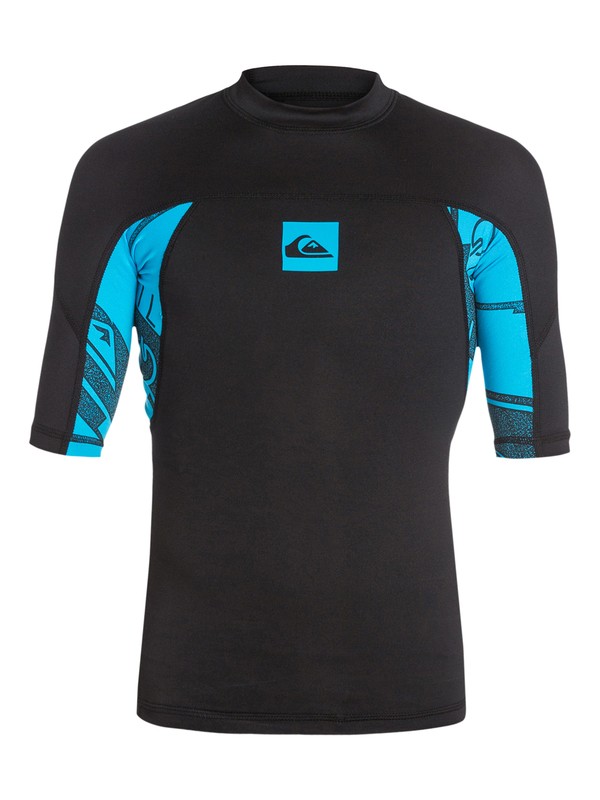 quiksilver, Sublimator - Rash vest a maniche corte, BLACK/HAWAIIAN OCEAN (xkkb) 0 Sublimator - Rash vest a maniche corte AQBWR03006 Quiksilver