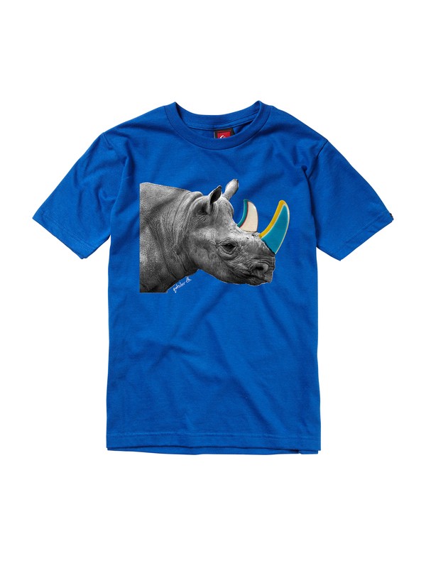quiksilver, Boys 8-16 Rhino T-Shirt, PORT BLUE (bqr0) 0 Boys 8-16 Rhino T-Shirt AQBZT00214 Quiksilver
