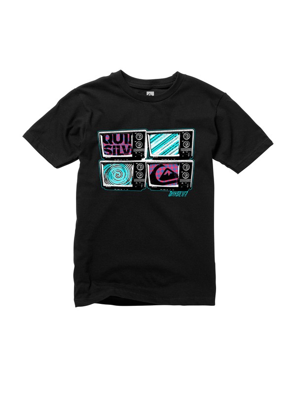 quiksilver, Boys 8-16 TV Freak T-shirt, BLACK (kvj0) 0 Boys 8-16 TV Freak T-shirt AQBZT00315 Quiksilver