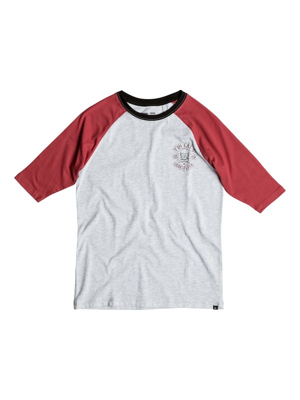 quiksilver, Boy's 8-16 Fin Eat O Raglan 3/4 Sleeve Tee, GARNET (rqk0) 0 Boy's 8-16 Fin Eat O Raglan 3/4 Sleeve Tee AQBZT03110 Quiksilver