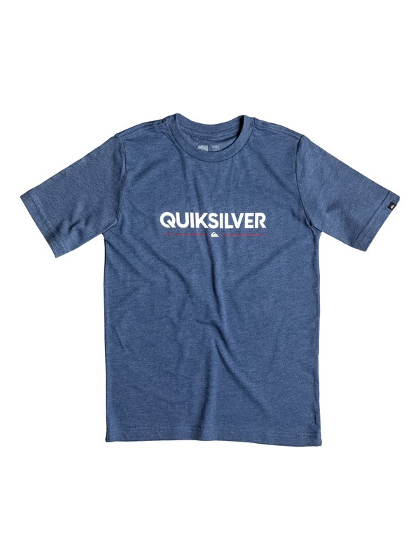 quiksilver, Boy's 8-16 Wordmark Tee, DARK DENIM HEATHER (brqh) 0 Boy's 8-16 Wordmark Tee AQBZT03114 Quiksilver