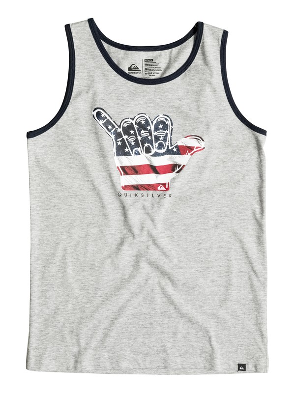 quiksilver, Brah USA Tank, GREY HEATHER (skth) 0 Brah USA Tank AQBZT03143 Quiksilver