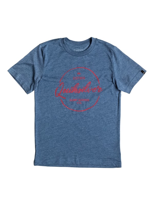 quiksilver, Boy's 8-16 Silvered Tee, DARK DENIM HEATHER (brqh) 0 Boy's 8-16 Silvered Tee AQBZT03193 Quiksilver
