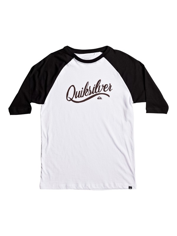 quiksilver, Boy's 8-16 Sea Scroll Raglan 3/4 Sleeve Tee, WHITE (wbb0) 0 Boy's 8-16 Sea Scroll Raglan 3/4 Sleeve Tee AQBZT03259 Quiksilver