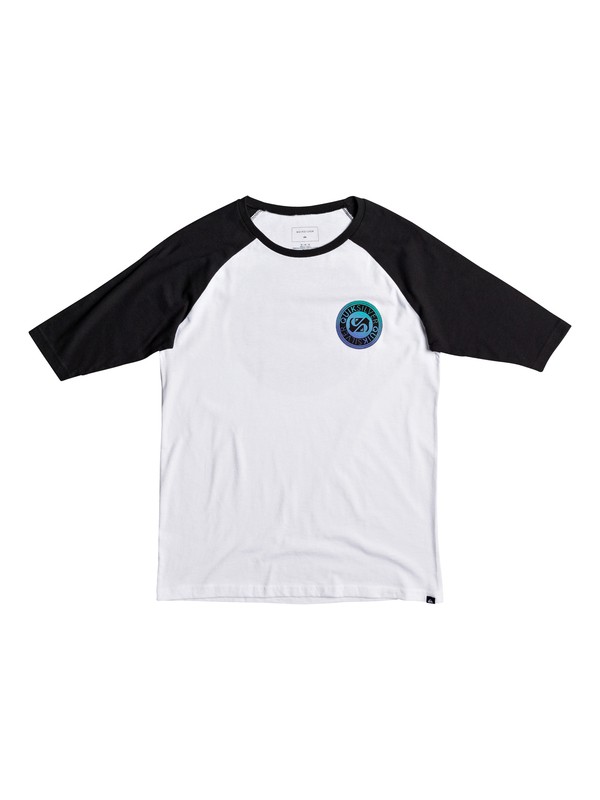 quiksilver, Boy's 8-16 International Ragan 3/4 Sleeve Tee, WHITE (wbb0) 0 Boy's 8-16 International Ragan 3/4 Sleeve Tee White AQBZT03304 Quiksilver