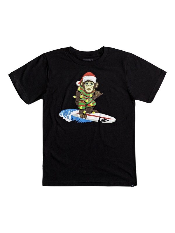 SANTA SURF MONKEY BT0 AQBZT03316 0 Boy's 8-16 Santa Surf Monkey Tee AQBZT03316 Quiksilver