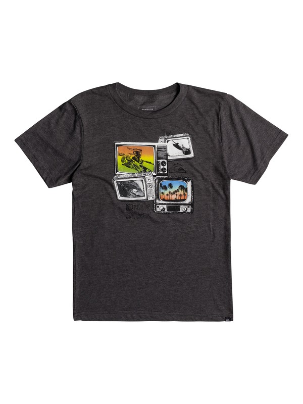 quiksilver, Boys 8 -16 Super TV Tee, CHARCOAL HEATHER (ktah) 0 Boys 8 -16 Super TV Tee AQBZT03331 Quiksilver