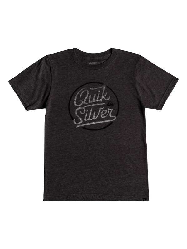 quiksilver, Boy's 8-16 Circle Script Tee, CHARCOAL HEATHER (ktah) 0 Boy's 8-16 Circle Script Tee Black AQBZT03366 Quiksilver