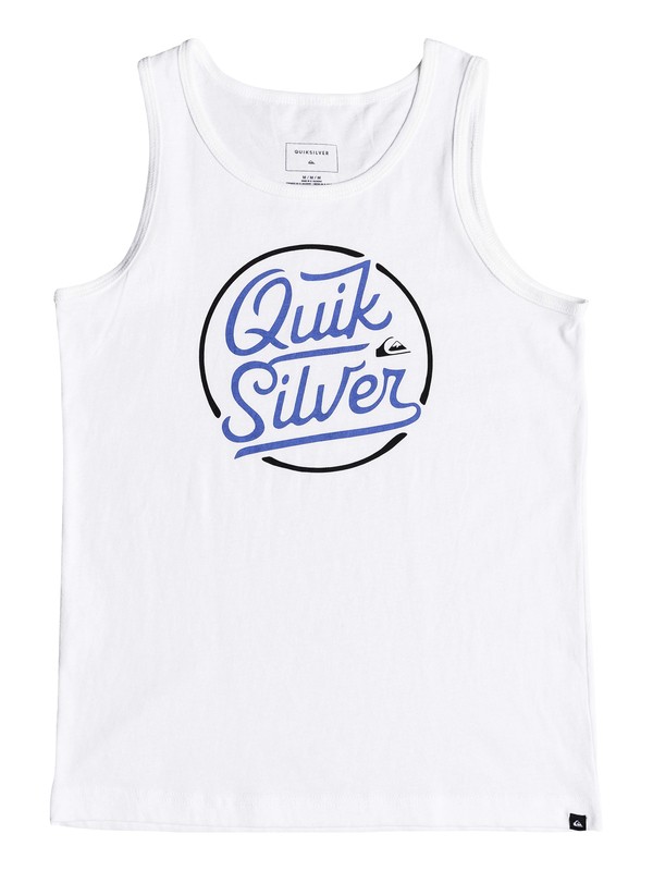 quiksilver, Boy's 8-16 Circle Script Vest, WHITE (wbb0) 0 Boy's 8-16 Circle Script Vest AQBZT03377 Quiksilver