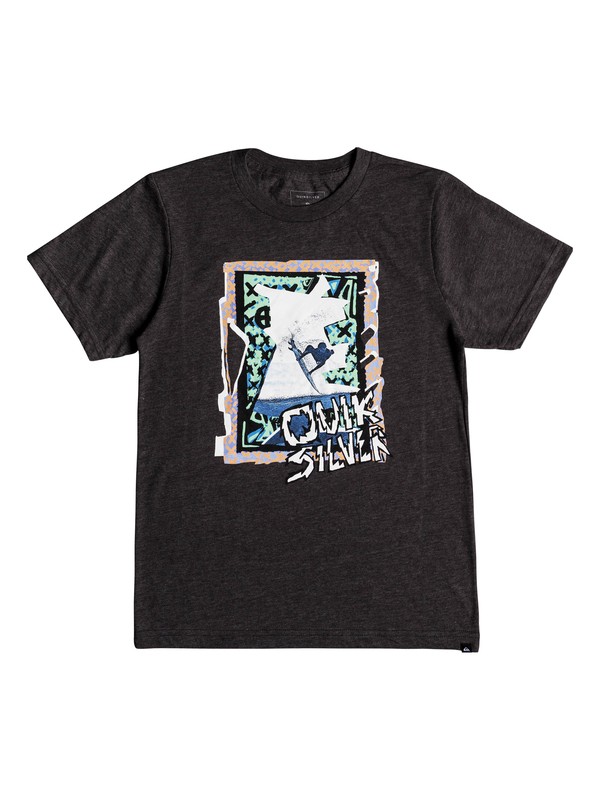 quiksilver, Boys 8-16 Magic Collage Camiseta, CHARCOAL HEATHER (ktah) 0 Boys 8-16 Magic Collage Camiseta Negro AQBZT03392 Quiksilver