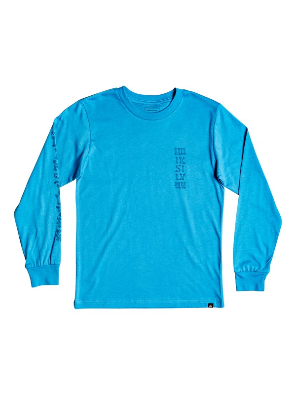 quiksilver, Boy's 8-16 Bone Party Long Sleeve Tee, CENDRE BLUE (bll0) 0 Boy's 8-16 Bone Party Long Sleeve Tee Blue AQBZT03417 Quiksilver