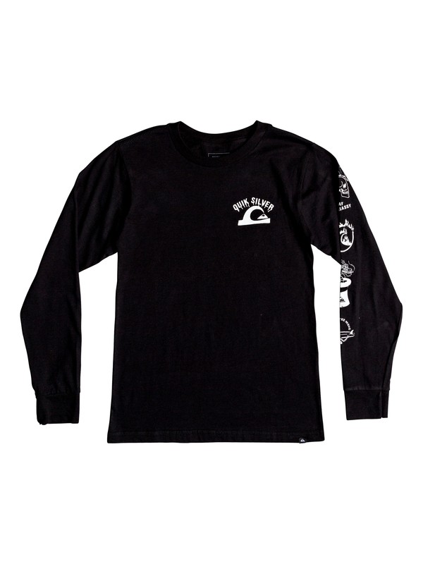 quiksilver, Boy's 8-16 Crazy Face Long Sleeve Tee, BLACK (kvj0) 0 Boy's 8-16 Crazy Face Long Sleeve Tee Black AQBZT03419 Quiksilver